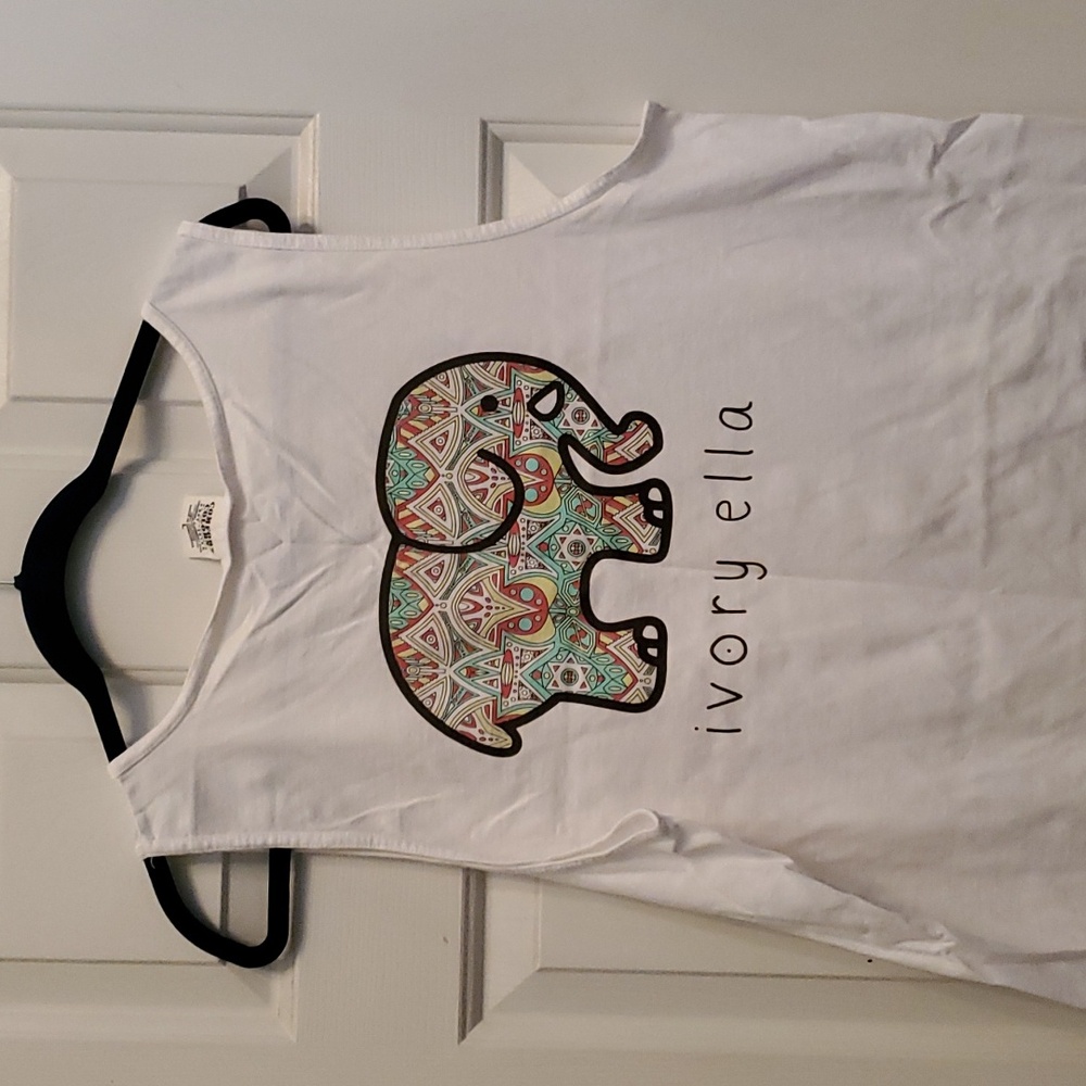 Ivory Ella white tank size large